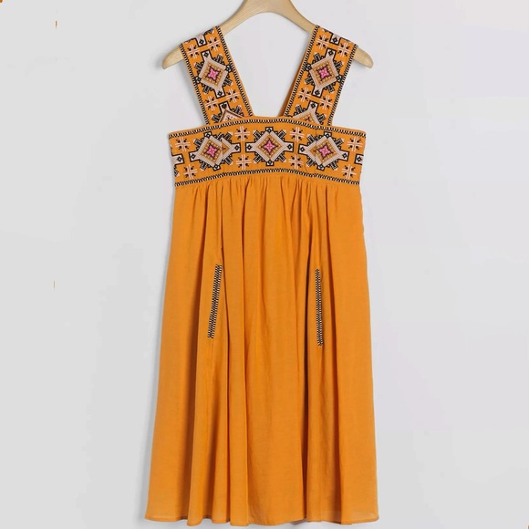 Anthropologie Teofila Embroidered Swing Dress - Picture 4 of 10